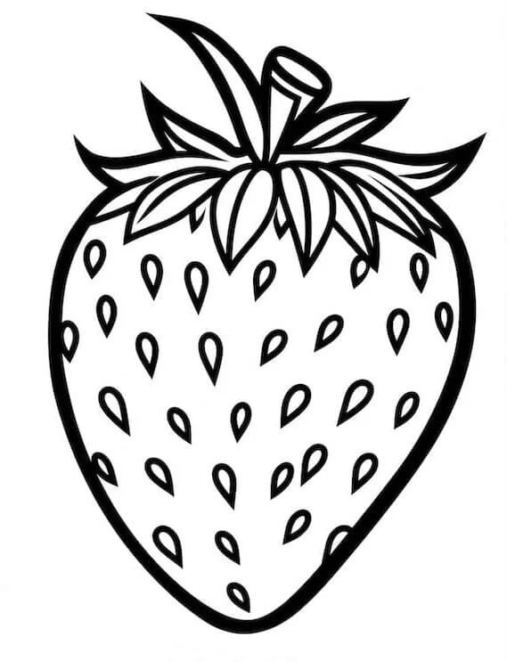 Erdbeere für 5-jährige Kinder ausmalbilder
