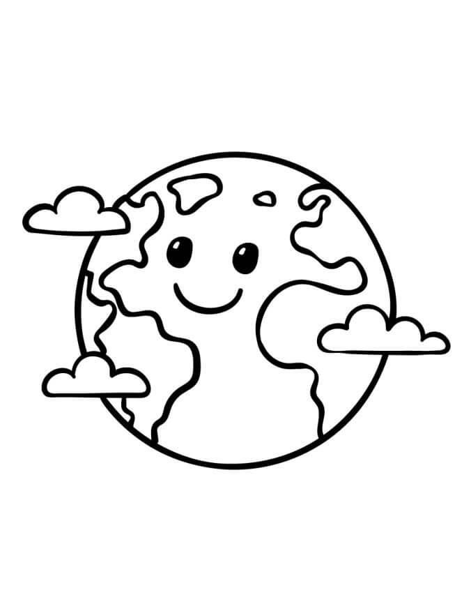 Erde druckbar für Kinder ausmalbilder