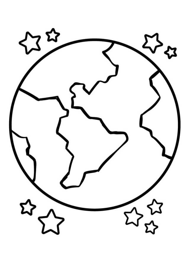 Erde für 3-jährige Kinder ausmalbilder