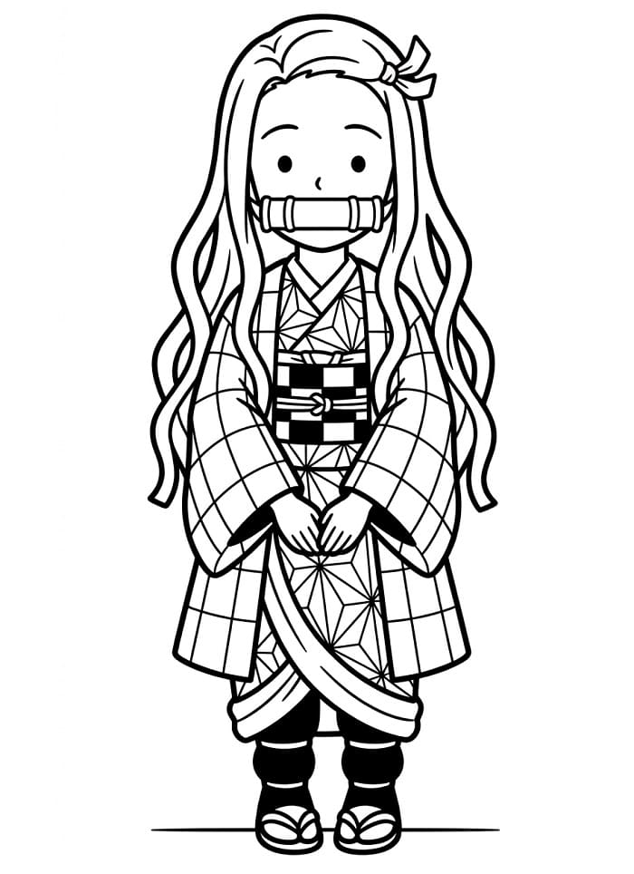 Erstaunliche Nezuko ausmalbilder
