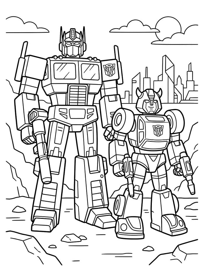 Erstaunliche Transformers ausmalbilder