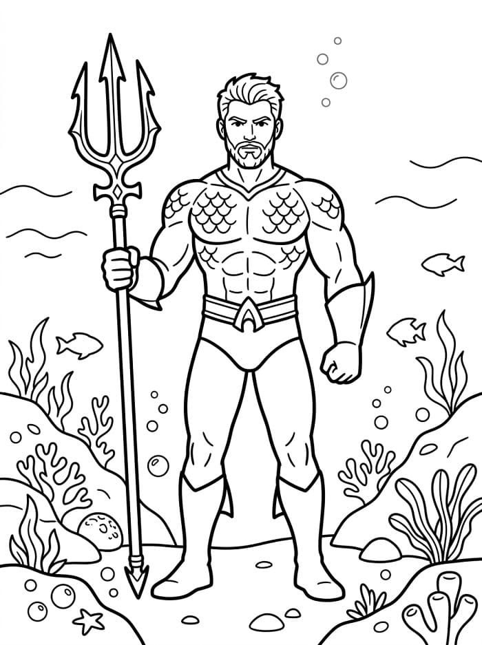 Erstaunlicher Aquaman ausmalbilder