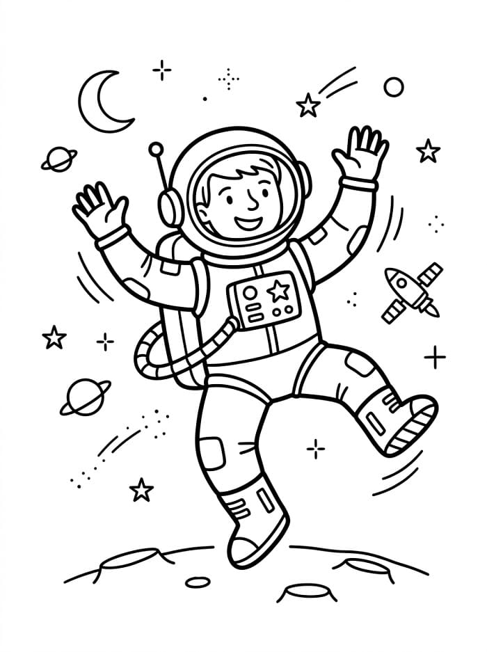 Astronaut ausmalbilder