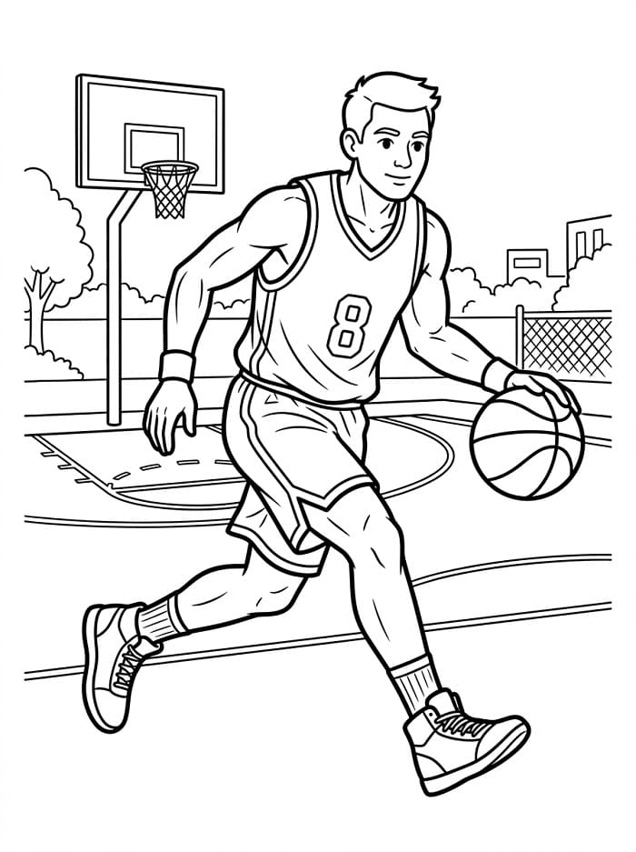 Erstaunlicher Basketball ausmalbilder