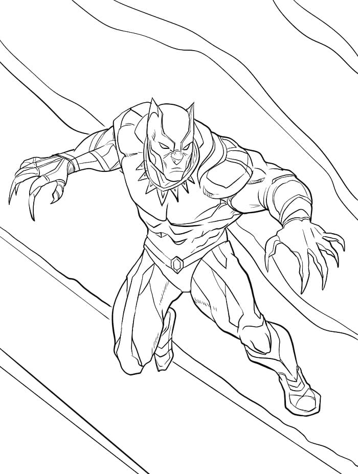 Erstaunlicher Black Panther ausmalbilder