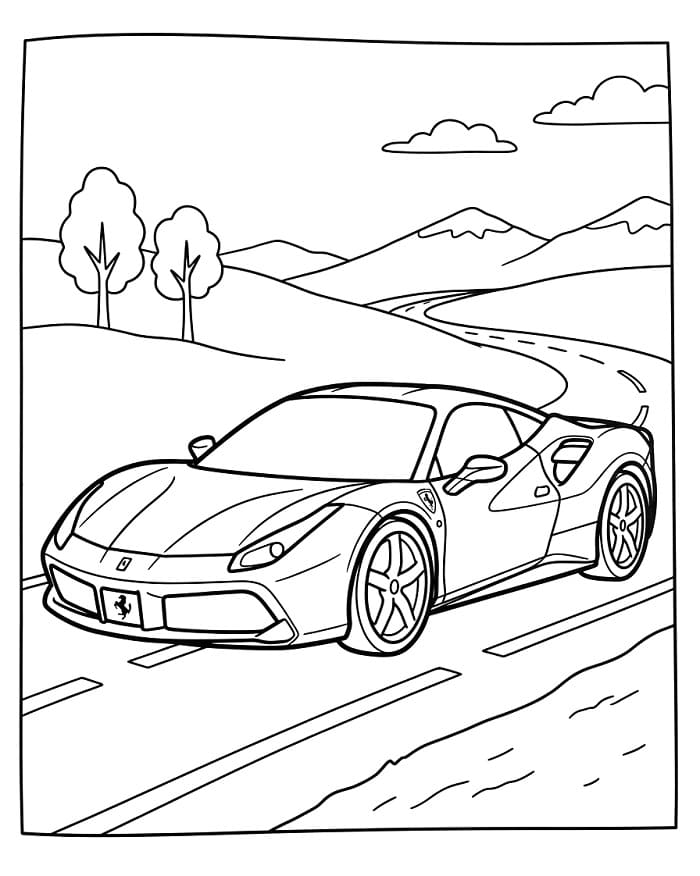 Erstaunlicher Ferrari ausmalbilder