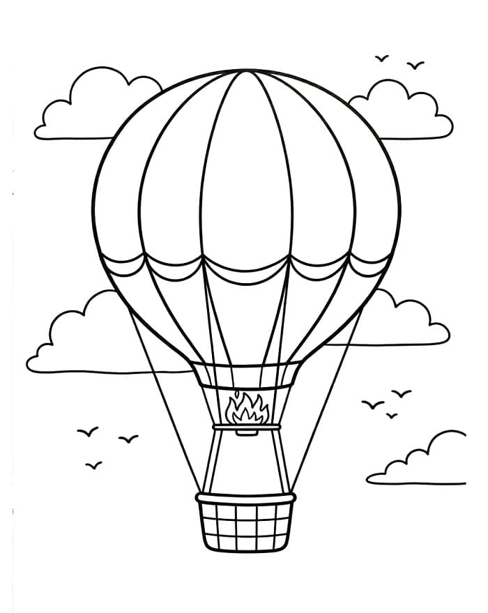 Erstaunlicher Heißluftballon ausmalbilder