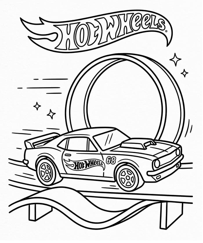 Erstaunlicher Hot Wheels ausmalbilder