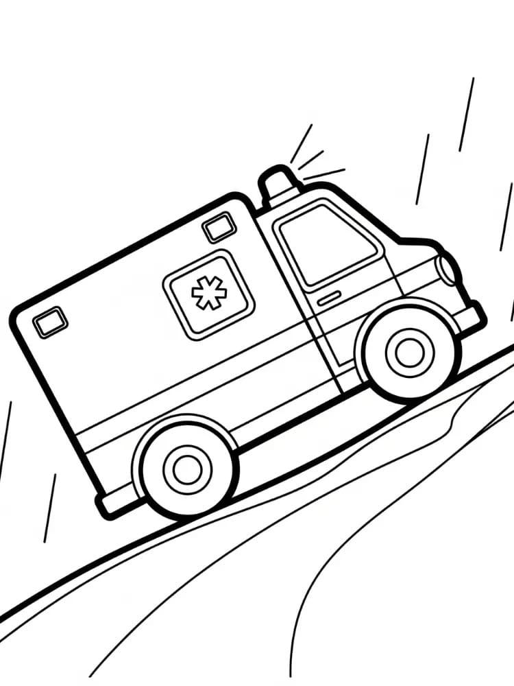 Erstaunlicher Krankenwagen ausmalbilder