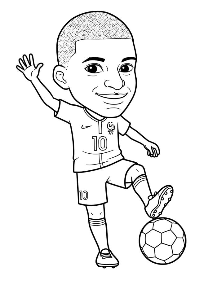 Erstaunlicher Kylian Mbappé ausmalbilder