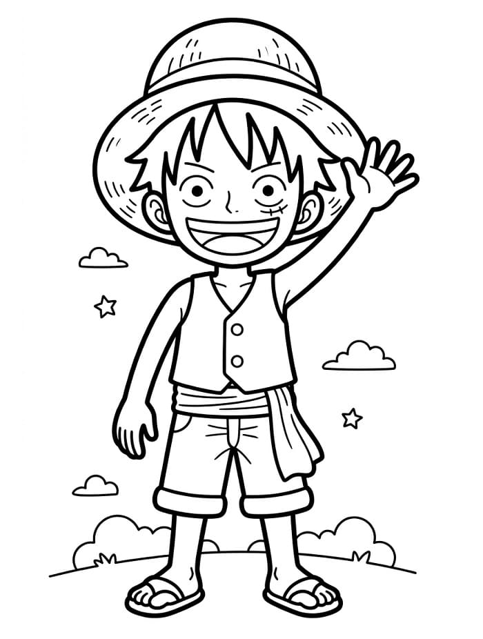 Erstaunlicher Luffy ausmalbilder