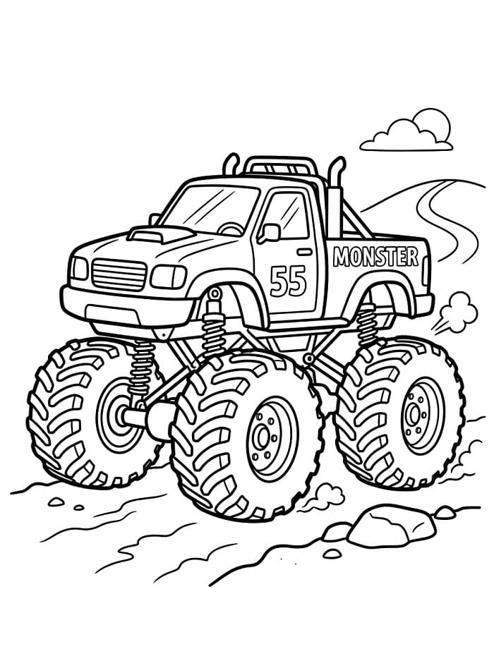 Monstertruck ausmalbilder