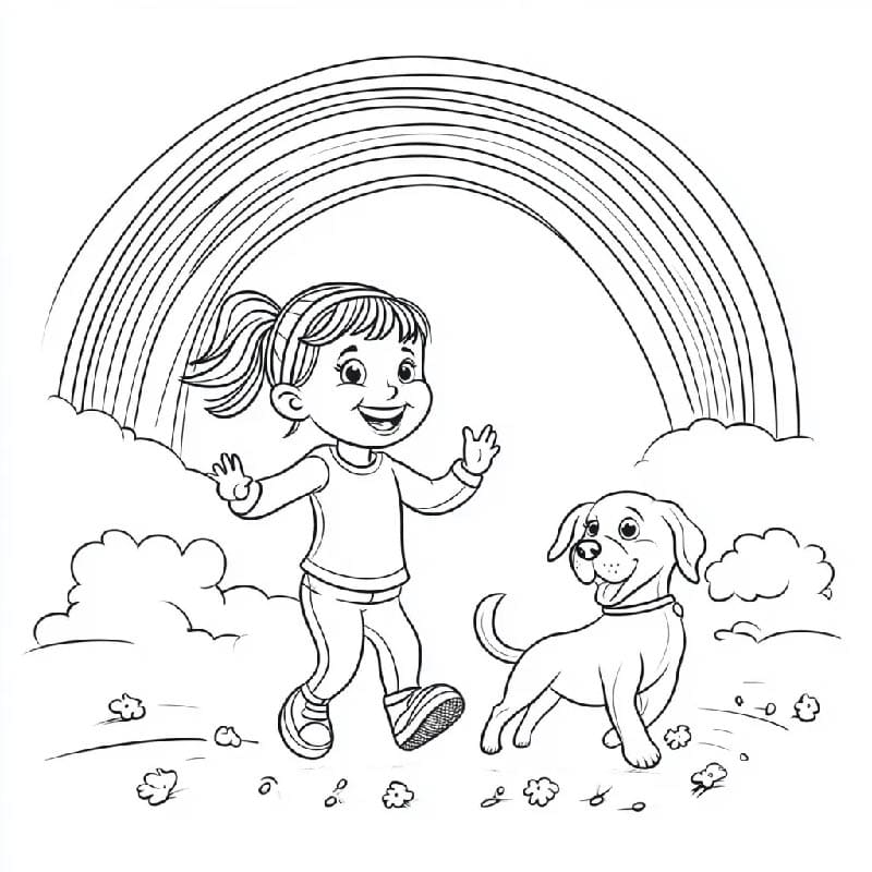 Erstaunlicher Regenbogen ausmalbilder