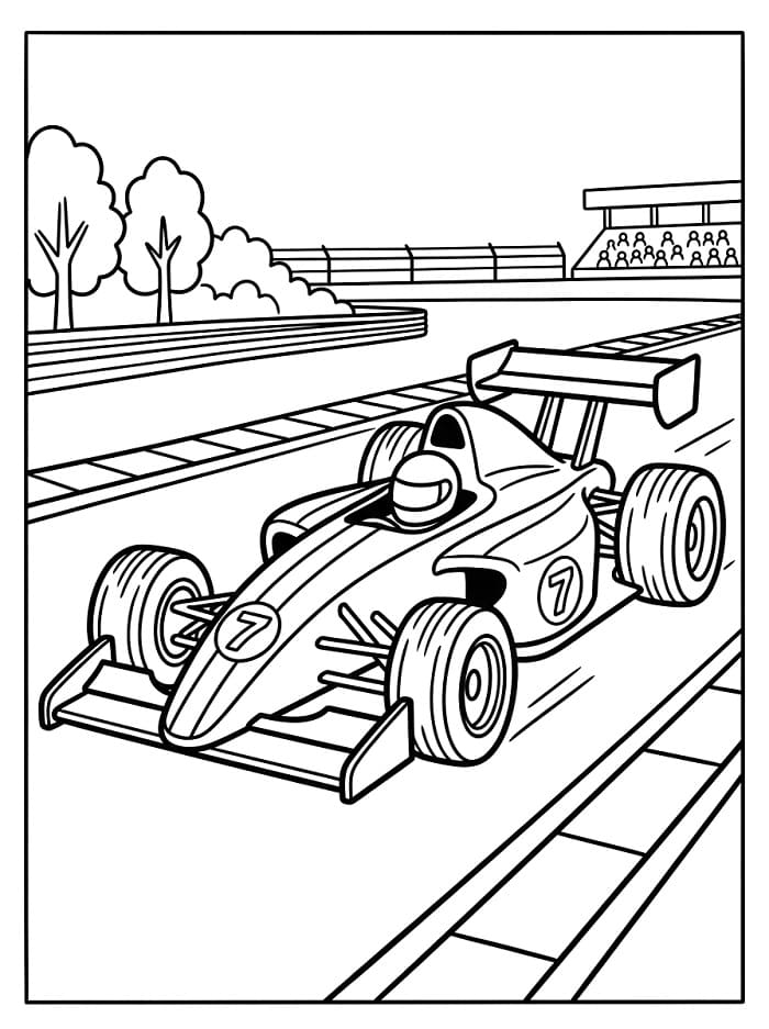 Erstaunlicher Rennwagen ausmalbilder