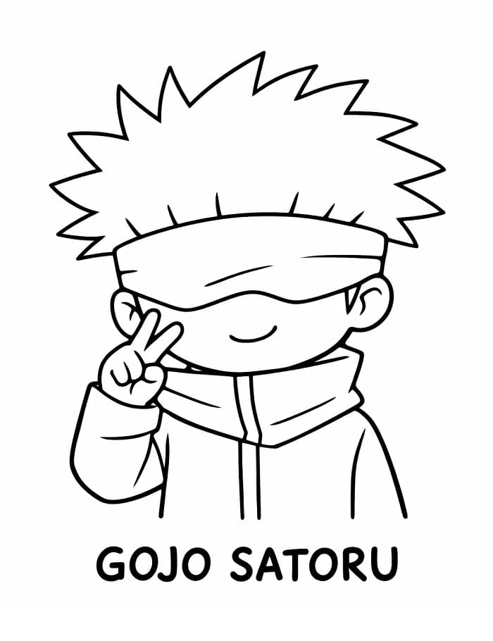 Erstaunlicher Satoru Gojo ausmalbilder