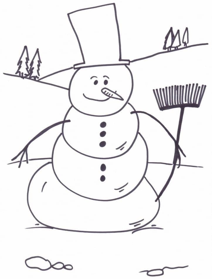 Erstaunlicher Schneemann ausmalbilder