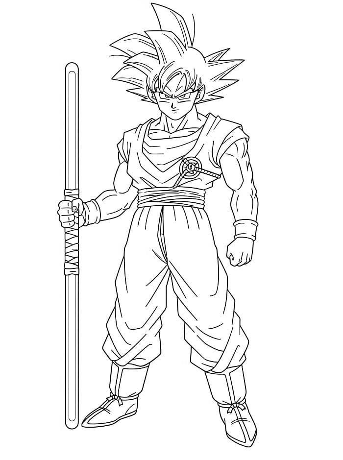 Erstaunlicher Son Goku ausmalbilder