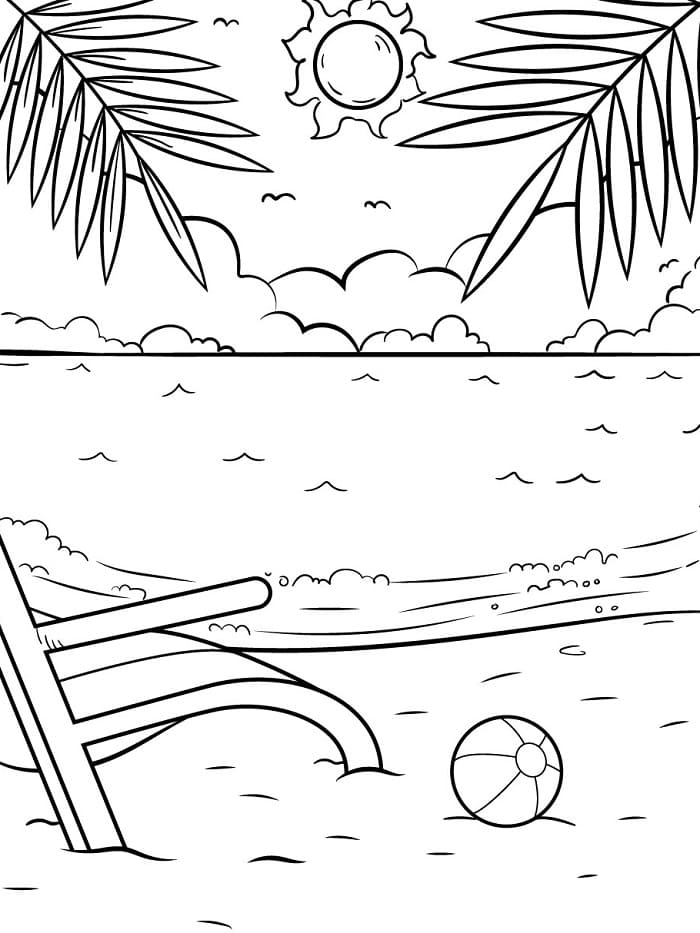 Erstaunlicher Strand ausmalbilder