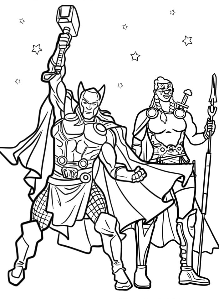Erstaunlicher Thor ausmalbilder