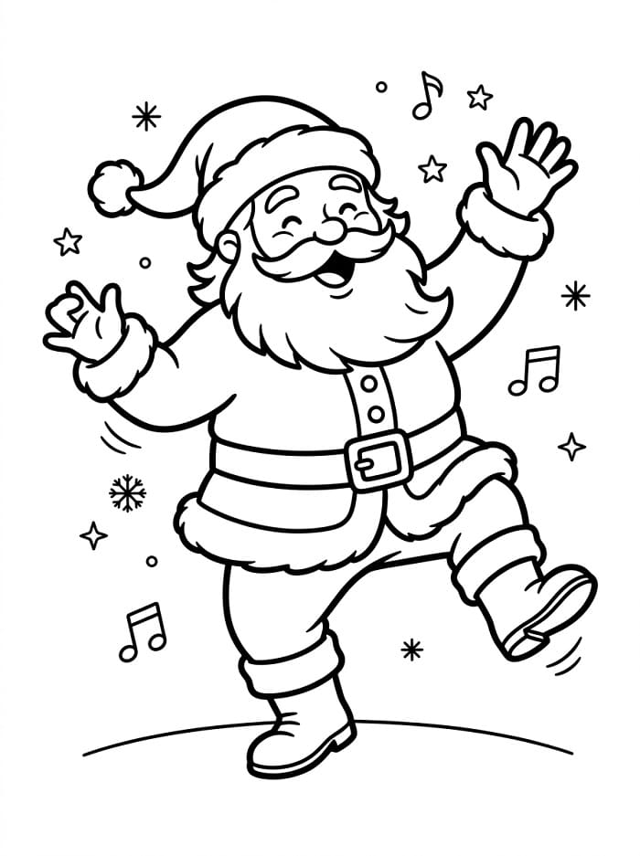 Erstaunlicher Weihnachtsmann ausmalbilder