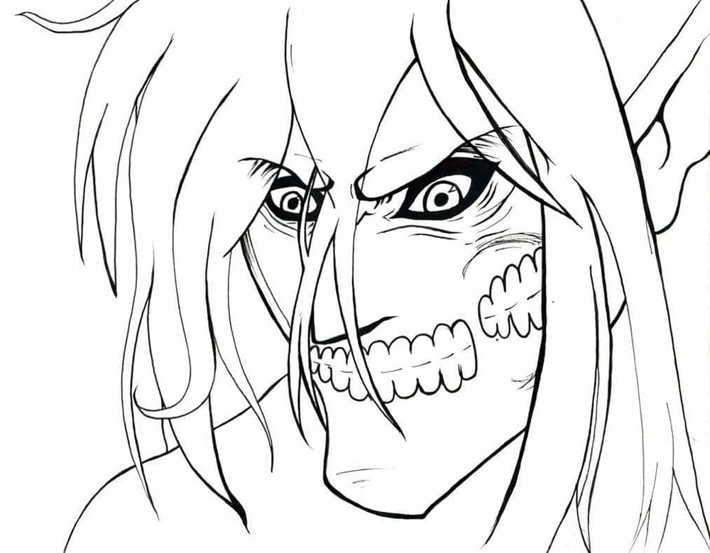 Erstaunliches Attack on Titan ausmalbilder