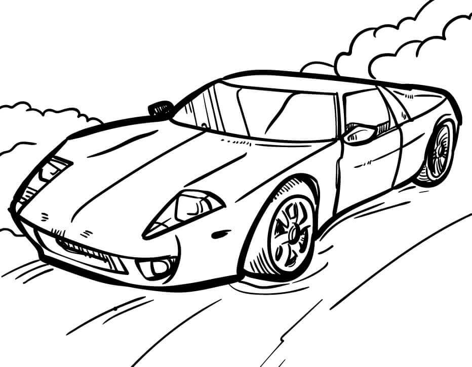 Erstaunliches Auto ausmalbilder