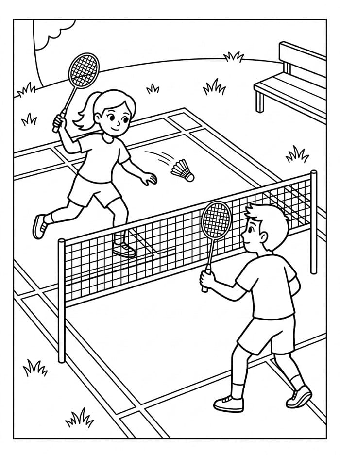 Erstaunliches Badminton ausmalbilder
