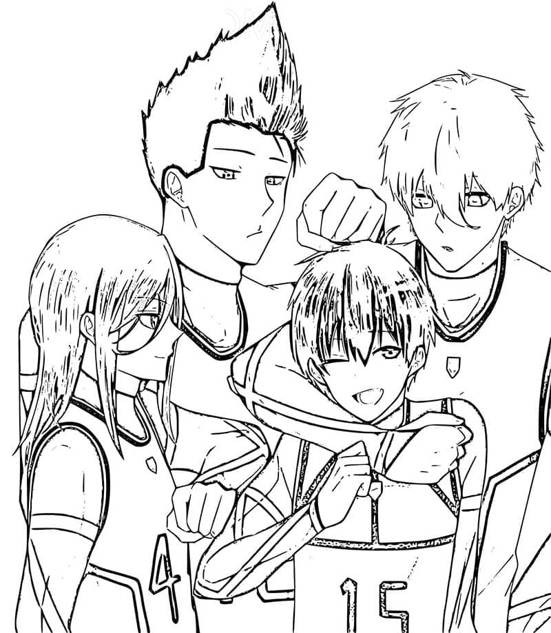 Erstaunliches Blue Lock ausmalbilder