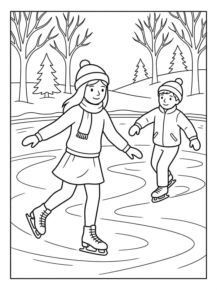 Erstaunliches Eislaufen ausmalbilder