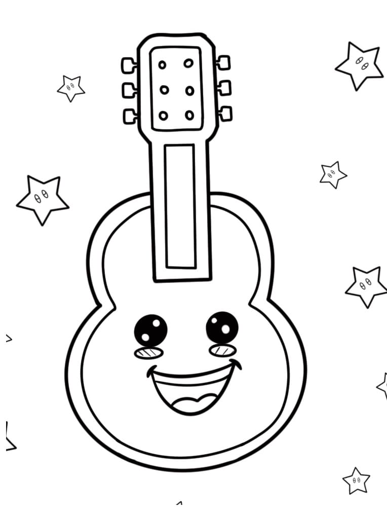 Erstaunliches Gitarre ausmalbilder