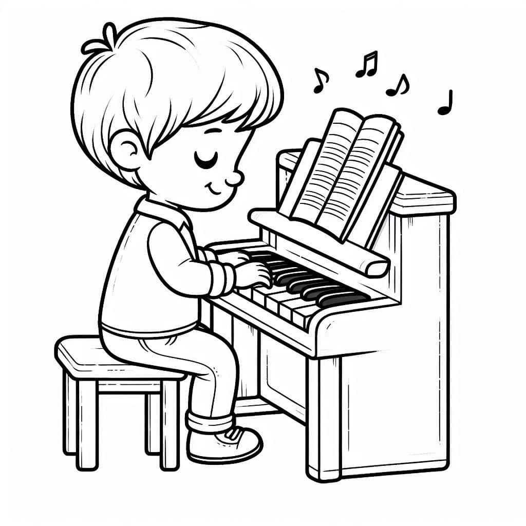 Erstaunliches Klavier ausmalbilder