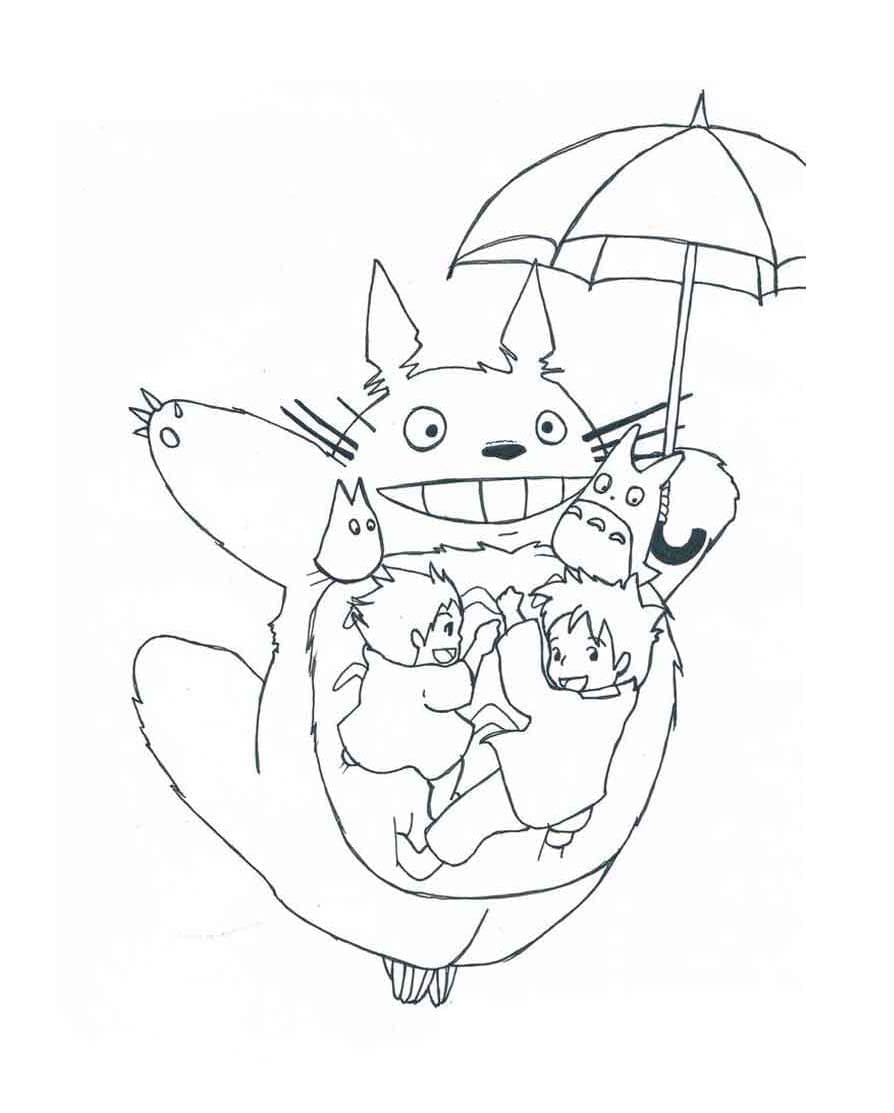 Erstaunliches Mein Nachbar Totoro ausmalbilder