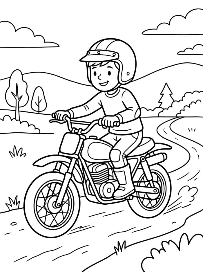 Erstaunliches Motorrad ausmalbilder