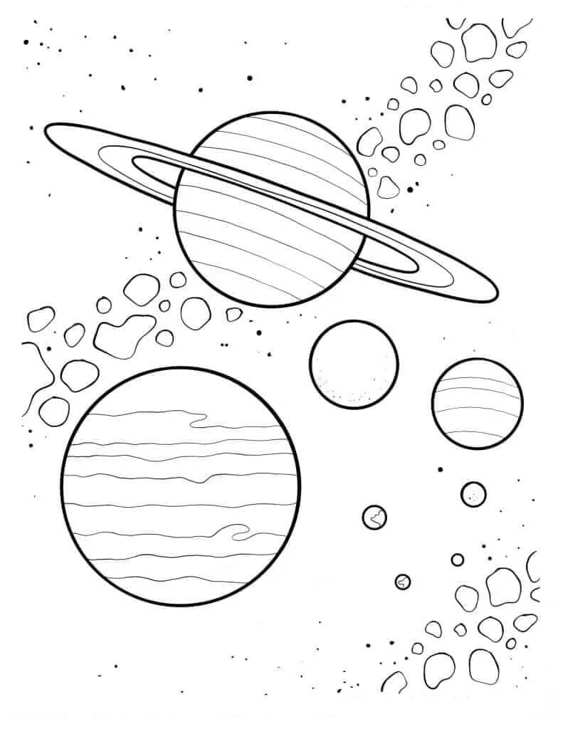 Erstaunliches Sonnensystem ausmalbilder