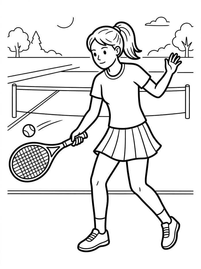 Tennis ausmalbilder