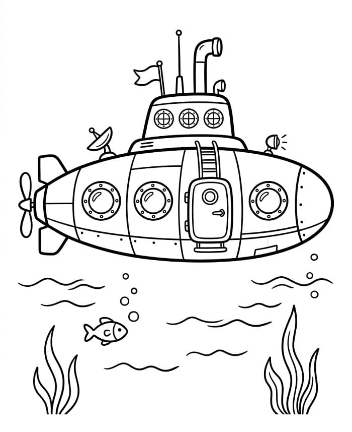 Erstaunliches U-Boot ausmalbilder