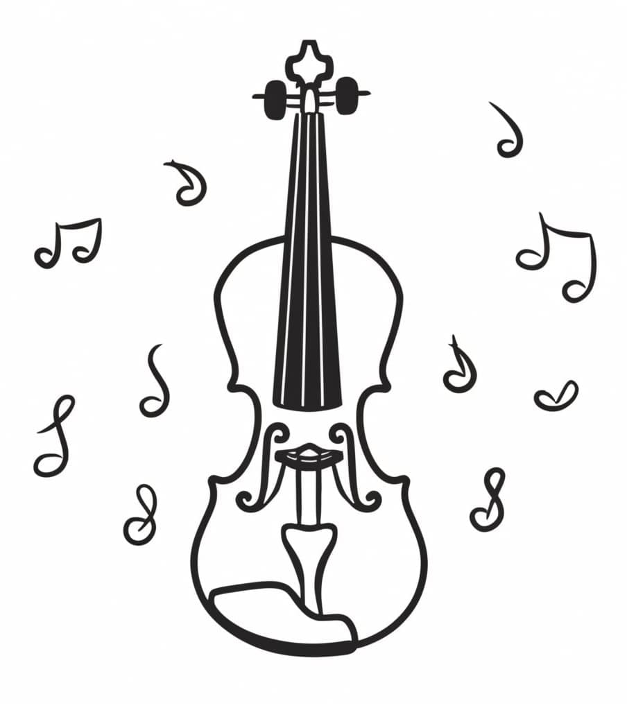 Erstaunliches Violine ausmalbilder