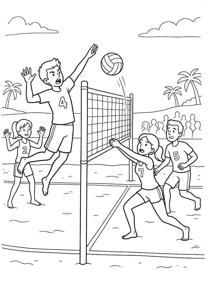 Erstaunliches Volleyball ausmalbilder