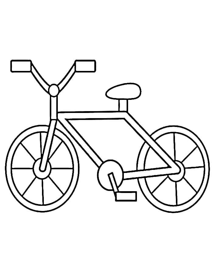 Fahrrad auf der Straße ausmalbilder
