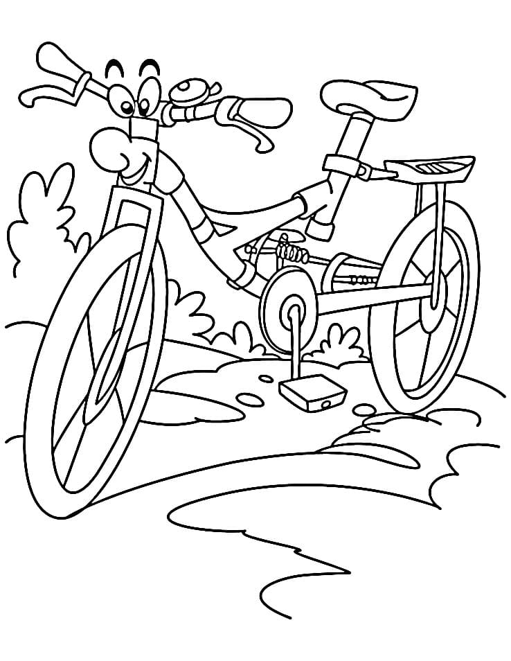 Fahrrad kostenlos für Kinder ausmalbilder