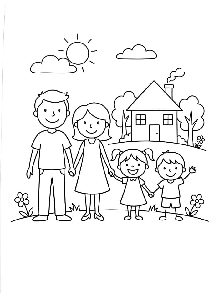 Familie Basic ausmalbilder