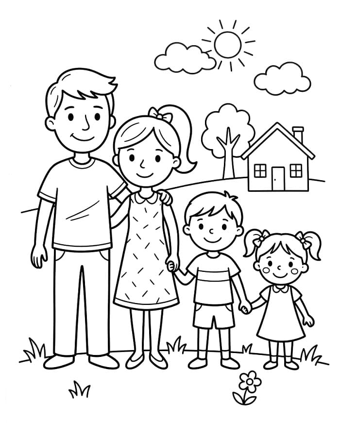 Familie Erstaunlich ausmalbilder