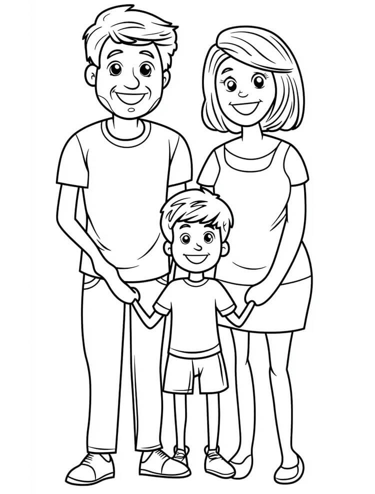 Familie Für 4-Jährige Kinder ausmalbilder