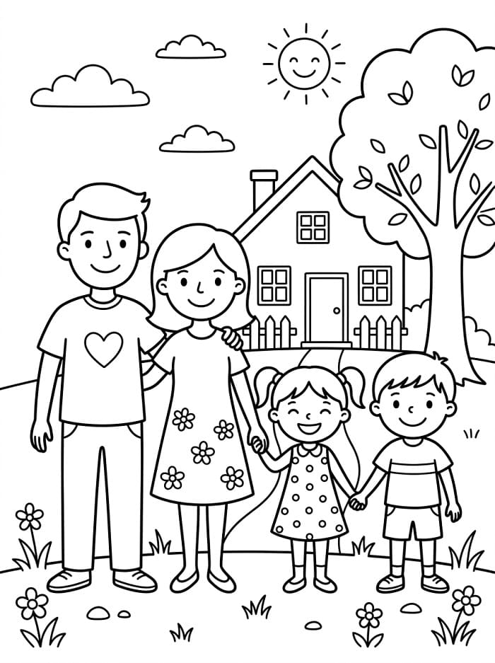 Familie Großartig ausmalbilder