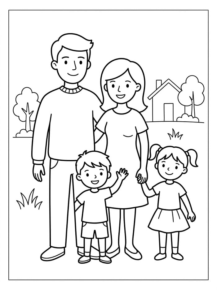 Familie Perfekt ausmalbilder