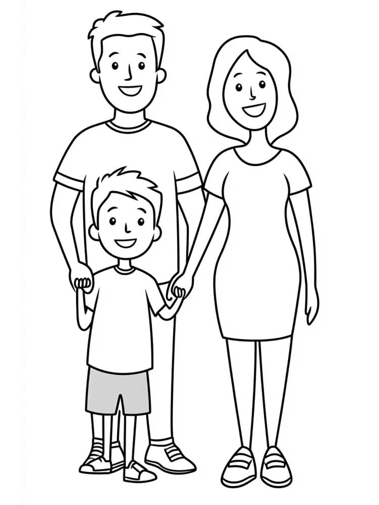 Familienbild ausmalbilder