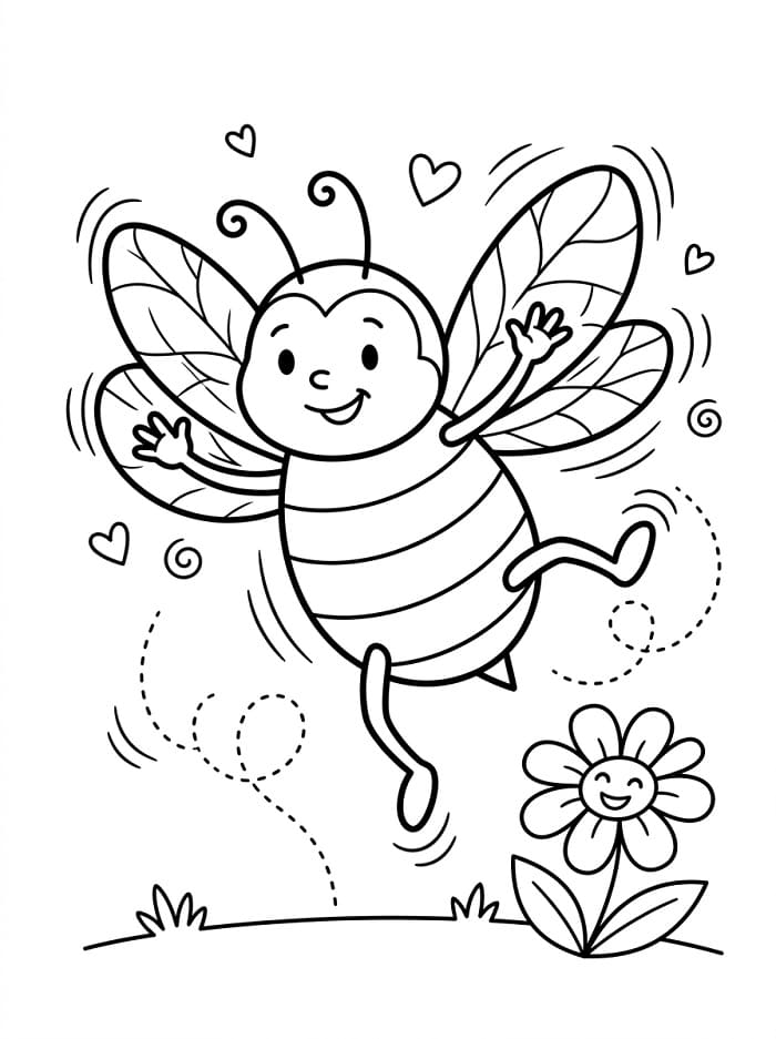 Fantastische Biene ausmalbilder