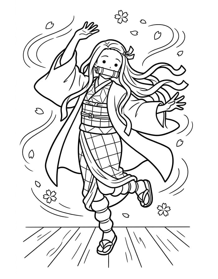 Fantastische Nezuko ausmalbilder