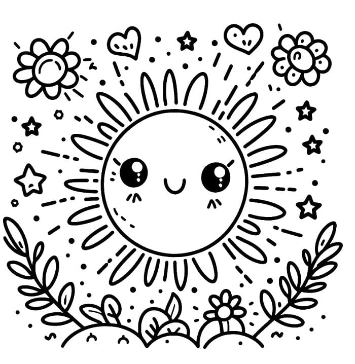 Fantastische Sonne ausmalbilder