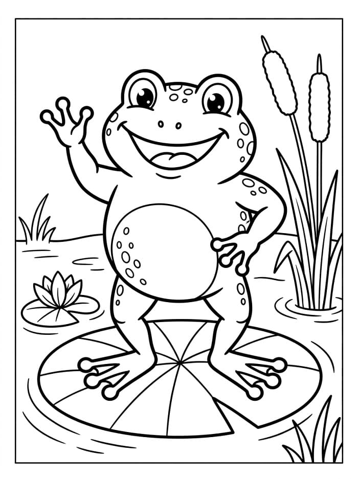 Fantastischer Frosch ausmalbilder